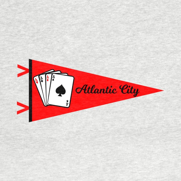 Vintage Atlantic City New Jersey Pennant by fearcity